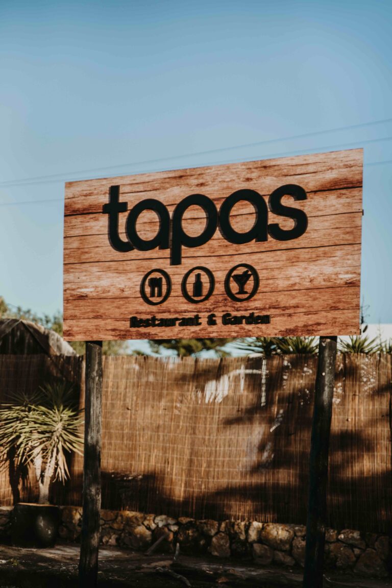 Tapas Ibiza Garden Company Sign